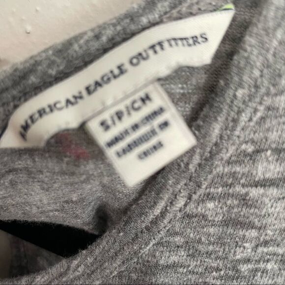 2/$20 American Eagle Heather Gray Knot Twist Cutout Back Mini Dress - Picture 12 of 13